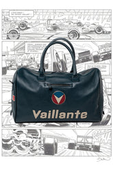 Michel Vaillant Vaillante 48h royal blue leather travel bag